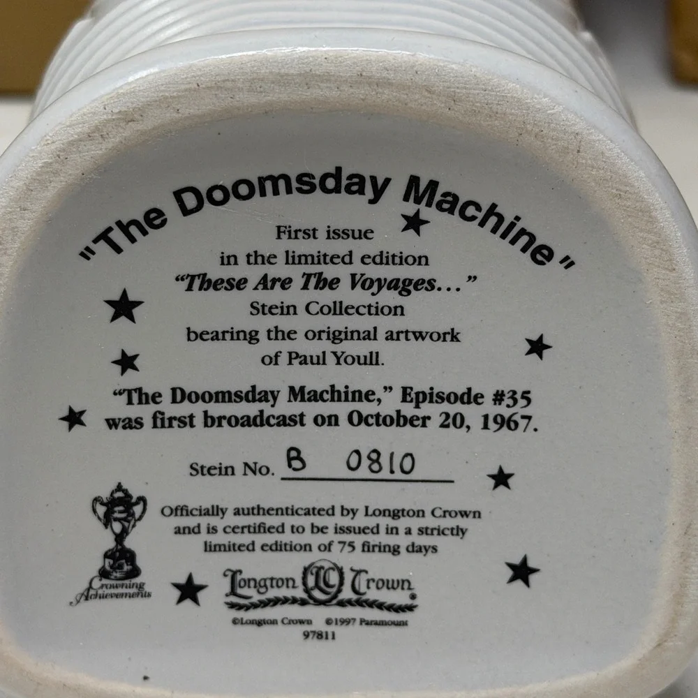 Star Trek Longton‎ Crown Stein Set Doomsday Machine Defector Redemption 1997